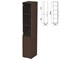 Шкаф закрытый "Приоритет", 360х438х2000 мм, 4 полки, венге (КОМПЛЕКТ) 982190
