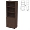 Шкаф полузакрытый "Приоритет" 720х438х2000 мм, 4 полки, венге (КОМПЛЕКТ) 982182