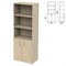 Шкаф полузакрытый "Приоритет" 720х438х2000 мм, 4 полки, кронберг (КОМПЛЕКТ) 982154