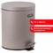 Ведро-контейнер-урна 12 л, с педалью, для мусора, СЕРОЕ, МАТОВОЕ, металлическое, со съемным внутренним ведром, LAIMA "Classic", 604944 604944