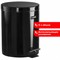 Ведро-контейнер-урна 5 л, с педалью, для мусора, ЧЕРНОЕ, ГЛЯНЦЕВОЕ, металлическое, со съемным внутренним ведром, LAIMA "Classic", 604943 604943