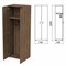 Шкаф для одежды "Приоритет", 720х438х2000 мм, лагос (КОМПЛЕКТ) 980372