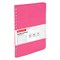 Тетрадь А5 (148x218 мм), BRAUBERG "Office PRO", гибкая, под кожу, гребень, 80 л., розовая, 111042 111042