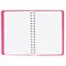 Тетрадь А5 (148x218 мм), BRAUBERG "Office PRO", гибкая, под кожу, гребень, 80 л., розовая, 111042 111042