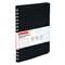 Тетрадь А5 (148x218 мм), BRAUBERG "Office PRO", гибкая, под кожу, гребень, 80 л., черная, 111046 111046