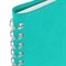 Тетрадь А5 (148x218 мм), BRAUBERG "Office PRO", гибкая, под кожу, гребень, 80 л., бирюзовая, 111043 111043
