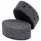 Губки для посуды OVAL BLACK 95х65х35 мм КОМПЛЕКТ 6 шт., КРУПНОПОРИСТЫЙ поролон/абразив LAIMA, 608649 608649