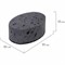 Губки для посуды OVAL BLACK 95х65х35 мм КОМПЛЕКТ 6 шт., КРУПНОПОРИСТЫЙ поролон/абразив LAIMA, 608649 608649