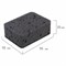 Губки для посуды BIG BLACK 95х70х35 мм КОМПЛЕКТ 10 шт., КРУПНОПОРИСТЫЙ поролон/абразив LAIMA, 608650 608650