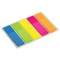 Закладки клейкие неоновые STAFF, 45х12 мм, 100 штук (5 цветов х 20 листов), на пластиковом основании, 129355 129355