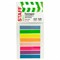 Закладки клейкие неоновые STAFF, 45х8 мм, 160 штук (8 цветов х 20 листов), на пластиковом основании, 129354 129354