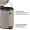 Ведро-контейнер-урна 5 л, с педалью, для мусора, СЕРОЕ, МАТОВОЕ, металлическое, со съемным внутренним ведром, LAIMA "Classic", 602489, 602849 602849
