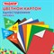 Картон цветной А4 немелованный (матовый), 8 листов 8 цветов, ПИФАГОР, 200х283 мм, 127050 127050