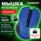 Мышь беспроводная с бесшумным кликом SONNEN V18, USB, 800/1200/1600 dpi, 4 кнопки, синяя, 513515 513515