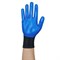 Перчатки полиэфирные РУБИСЕНС прочные эластичные 1 пара, 15 класс, 59-61 г, разм 9, покрытие - облив РЕЛЬЕФНЫЙ ЛАТЕКС, супер сцепление, СВС, pe15nt син/син 608686