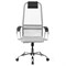 Кресло офисное МЕТТА "SU-B-8" хром, ткань-сетка, сиденье мягкое, светло-серое 532429