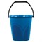 Ведро 12 л, без крышки, пластиковое, пищевое, с узором, цвет синий, мерная шкала, LAIMA, 603894 603894