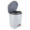 Ведро-контейнер 11 л, С КРЫШКОЙ И ПЕДАЛЬЮ, для мусора, 33х26х27 см, серое, IDEA, М2891 601031