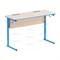 Стол ученический с наклоном столешницы (0-24°) на прямоугольной трубе СТО2прРН(Д)