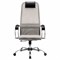 Кресло офисное МЕТТА "SU-B-8" хром, ткань-сетка, сиденье мягкое, светло-серое 532429