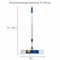Швабра с флаундером 40 см, телескопический черенок 130 см, резьба 1,6 см, микрофибра/абразив (ТИП К), LAIMA, 601462 601462