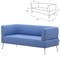 Диван мягкий трехместный "Норд", "V-700", 1560х720х730 мм, c подлокотниками, экокожа, голубой 531908