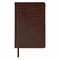 Ежедневник полудатированный А5 (138х213 мм) BRAUBERG "Alligator", под кожу, 192 л., коричневый, 124986 124986