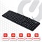 Клавиатура проводная SONNEN KB-8137, USB, 104 клавиши + 9 дополнительных, мультимедийная, черная, 512652 512652