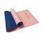 Коврик для йоги и фитнеса спортивный двухцветный, ТПЭ, 183x61x0,6 см, светло-розовый/синий, DASWERK, 680032 680032