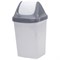 Ведро-контейнер 15 л, с крышкой (качающейся), для мусора,"Свинг", 47х27х23 см, серое, IDEA, М 2462 602548